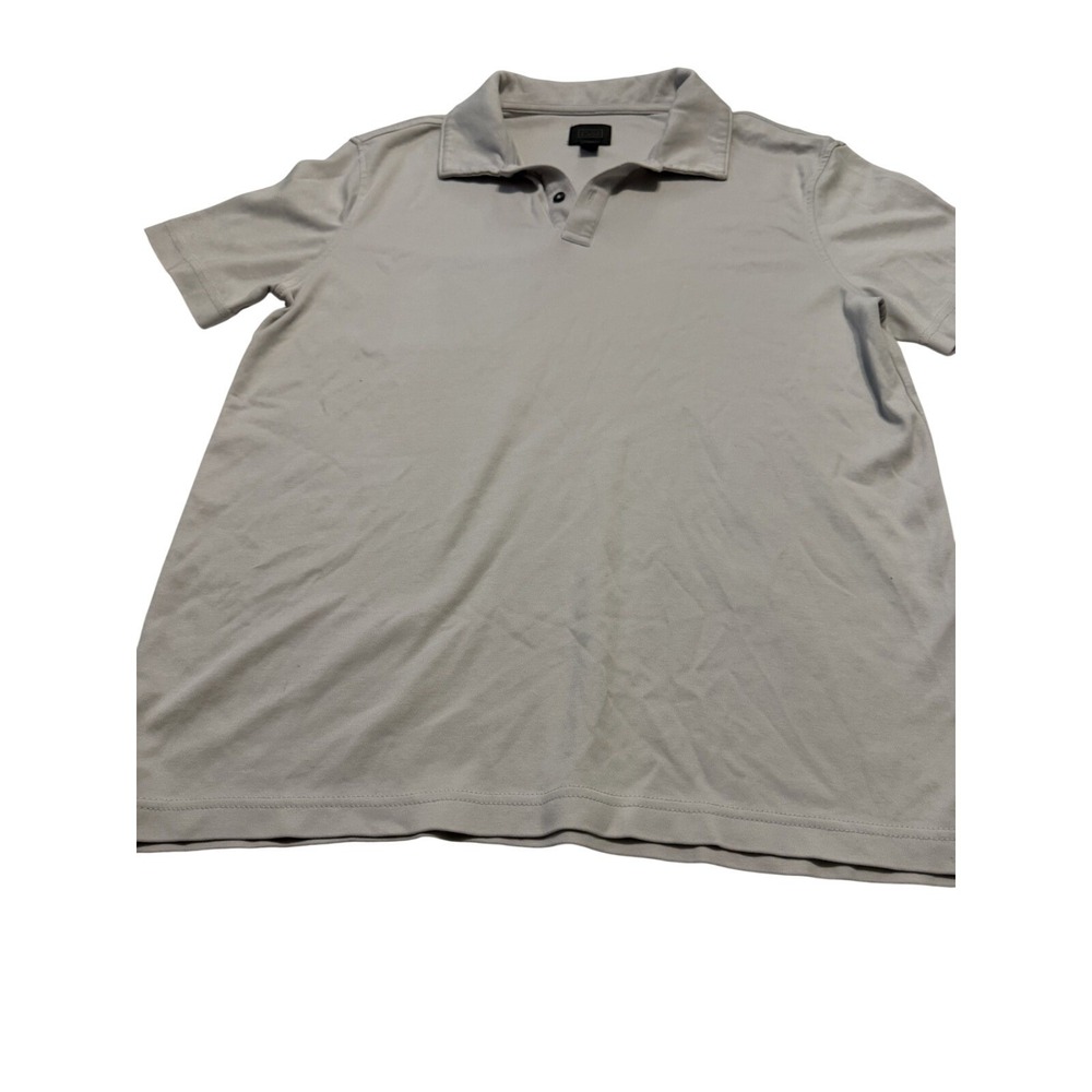 14th & Union Mens Light Gray Short Sleeve 100% Cotton Polo Shirt Large L